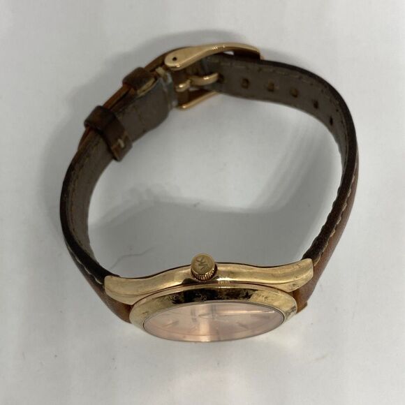 Michael Kors MK-3425 Woman's Brown Leather Analog Dial Quartz Wrist Watch WFH83 - Picture 8 of 12